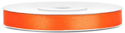 25 Meter Satinband Orange Breite 6mm Schleifenband Orange Schleife Satin Dekoband Geschenkband Deko Band Geschenke Weihnachtsgeschenke Geschenkverpackung Hochzeit
