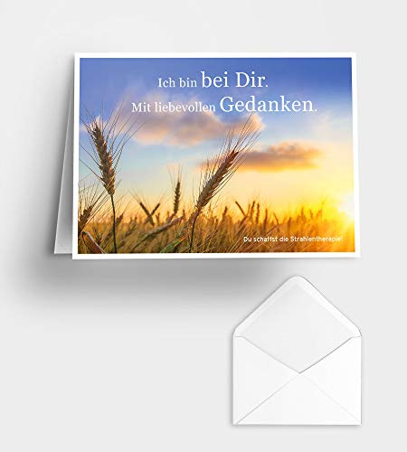 Krebs | Mutmacher-Grußkarte | Du schaffst die Strahlentherapie“| mit Briefumschlag | explizit für Krebspatienten entwickelt | von PROONCO aus Berlin.