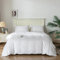 Good Nite Double Duvet Set Bedding Double Bed Set Duvet Cover With Pillowcases Soft Microfiber Bed Cover Machine Washable (White, Double 200x200cm)