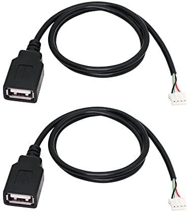 RIIEYOCA Cable Adaptador USB 2.0, Conector de Placa Base de 4 Pines a Conector USB 2.0, Cable Adaptador, 50 cm