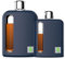 Ragproper Modern Glass Hip Flask for Men | Cork & Silicone Lid Liners | Firm Grip | Curved Edges | Durable Silicone Covered Flask for Whiskey | Liquor | Sprits | 100ml Single+ 240ml Double | Blue