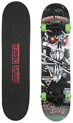 Sakar Monster Jam 78,7 cm Skateboard, 9-lagiges Ahorn-Schreibtisch-Skate-Board für Cruising, Carving, Tricks und Downhill