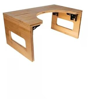 Plutreas Bamboo Toilet Stool Pool Stool for Bathroom, Collapsible Potty Stool for Adults