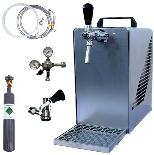 BieTal® Bierzapfanlage Bierkühler Zapfanlage mit Kühlung 30 Liter/h - SET - Typ S - 0,5Kg CO2