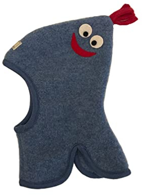 PICKAPOOH Max Bio Woll-Fleecemütze Zipfelmütze/Schlupfmütze Gr. 50 Farbe Jeans