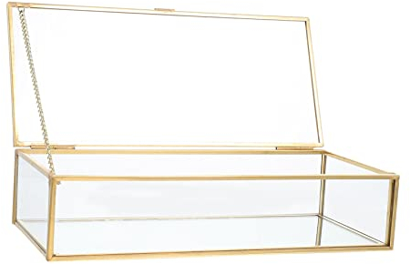 BESPORTBLE Box Glasbox Mit Deckel Glas Schmuckschatulle Mit Deckel Hochzeitstisch Gespiegelt Schmuckschatulle Hängende Wand Pflanzer Schmuck Andenken Organisator Ohrringe Vitrine