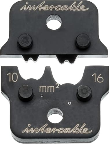 Intercable MPU UER16 - Inserto di Pressatura per Capicorda e Connettori | Ganasce a pressione 10-16 mm2 per pinza crimpatrice serie R, in acciaio al cromo vanadio, pressatura scanalata