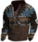 KONG JIMFAN Herren Langarmshirt Herren Hoodies Sportshirt Herren Pulli Herren Langarm Shirts, Henley Shirt Langarm Herrenhemden Poloshirt Herren Herren Kapuzenpullover(Braun,S)