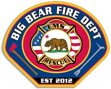 WildeBabsKLBT 11cm Hochwertiger Auto-Aufkleber Sticker Decal Autoaufkleber Aufkleber-Folie Wetterfest Big Bear Fire Department Dept. Feuerwehr Maltese Malteser F819
