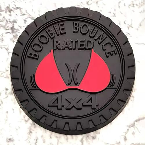 Badge Rated Car Emblem, 4x4 Metal Automotive Bigfoot Badge 3D Metal Car Badges Embleme Round Emblem Decals Car Badge Decals Stickers Compatible with Jeep Wrangler Vehicles Trucks SUV (Style C)