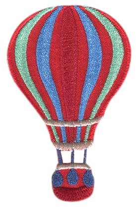 Catch the Patch Heißluftballon Fahrzeug - (Größe: 4,5 x 7 cm) – Aufbügler & Applikationen in verschiedenen Größen – Ideal für Kleidung, Schulranzen, Jeans & Rucksäcke