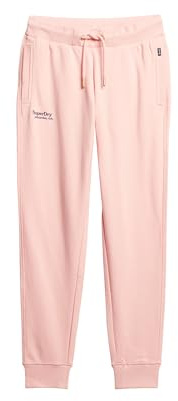 Superdry Damen Essential Jogginghose mit Logo Blass Rosé Pink 40