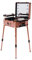 KEESUNG 3 in 1 Profi Groß Schminkkoffer Friseurkoffer, Kosmetikkoffer Trolley mit Rollen, Abschließbar Make up Organizer Kosmetik Koffer Friseurkoffer Beauty Case mit Verstellbare Beine (Rosa)