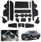 GAFAT Kompatibel mit Neu Ford Ranger T9 2023 2024 2025 (Elektronische Bremse) Antirutschmatten, Ranger Raptor Wildtrak Gummimatten Non-Slip, Mittelkonsole Türnaht, Ranger 2024 Zubehör (Schwarz)