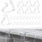 DIKEBAO 26 Stück Tischdecken Halterung Transparent Tischdeckenklammern Weiß Groß Tischdeckenhalter Klemmen Winddichte Tischdecke Clips Kunststoff Tischtuch Clips für Zuhause Hochzeit Camping Picknick