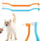 2pcs Dual Sided Cat Toothbrushes 6.3x0.63in Kitten Teeth Cleaning Brush with Curved Handle Micro Head Cat Dental Care Supply for Prevent Bad Breath & Reduce Plaque Tartar Formation (Blue,Orange)
