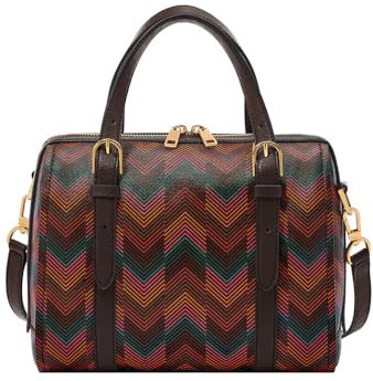 Fossil Women's Carlie Satchel Bag, Brown