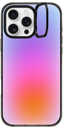 CASETiFY Impact Ring Schutzhülle für iPhone 16 Pro Max [Ständer/2 m, 3 x Fallschutz in Militärqualität, kompatibel mit Magsafe] – Color Cloud – Transparent Schwarz