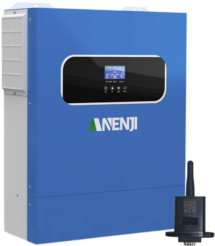 Aninerel 11000W Hybrid Solarwechselrichter 48V,Built-in 2 MPPT,Kann Ohne Batterie Verwendet Werden,Reiner Sinus-Wechselrichter (WiFi/BMS),Kann Strom in Das Netz Einspeisen