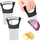 2Pcs Stainless Onion Slicer Holder, Onion Cutter Slicer, Vegetable Tools for Chopping, Grating, Fruit Assistant