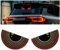 LIUZHIPENG 2 luces de ojos de diablo para coches, pantalla LED para ventana trasera de coche, ojos de diablo, USB, luces dinámicas de ojo de demonio para automóvil, camión, parabrisas y ventana