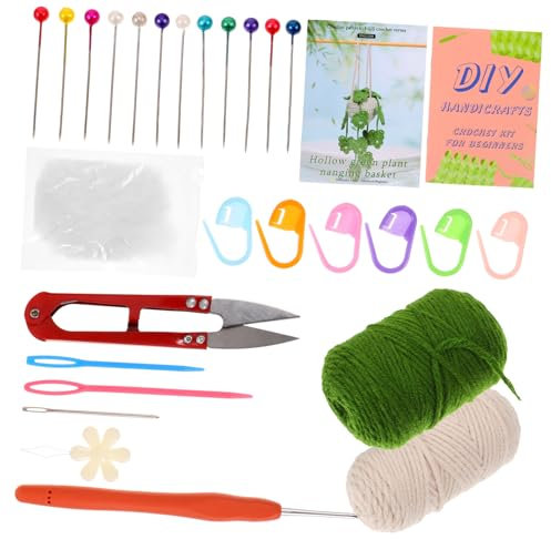 Operitacx Handmade Knitting Kit Complete Set for Crochet Beginners Decorative Bag