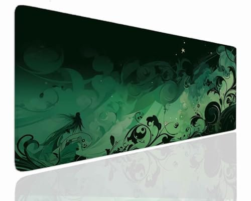 Tappetino Mouse XXL Gaming 1400x700x4mm Tappetino Scrivania Grande Mouse Pad Mat con Bordi Cuciti, Tappetino Gaming Base in Gomma Antiscivolo, Mousepad per Tappetino Mouse e Tastiera PC, Mystery