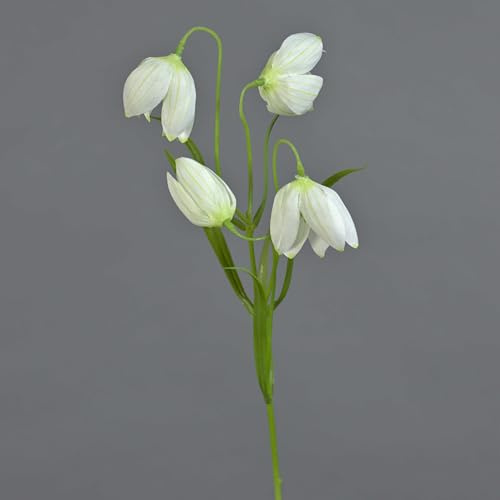 artplants.de Kunstblume Schachbrettblume SANEM, weiß, 45cm, Ø3cm | Künstliche Blume