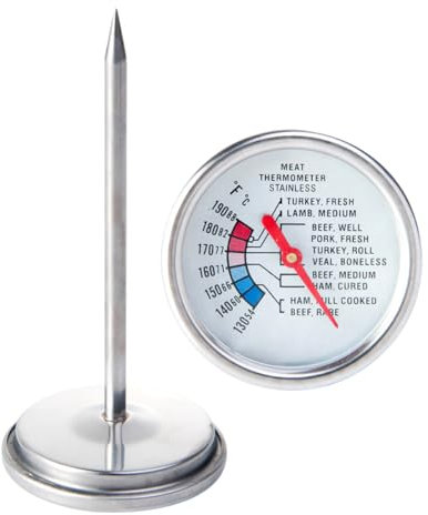 CIYODO Küchenthermometer Für Rindfleisch Einstichthermometer Mit Abnehmbarem Fühler Lebensmittelthermometer Für Kochen Grillen Camping Und Picknicken