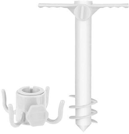 Piquets de Parasol de Plage | Support Solide pour Parasol de Plage dans Le Sable - Accessoires Résistant Au Vent pour Porte Parasol en Usage Extérieur De Jardin Randonnée Pêche