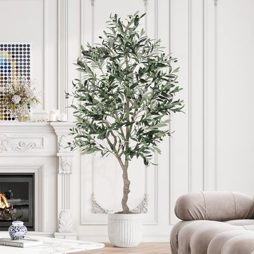 YOLEO 6FT Artificial Olive Tree for Home Office Indoor Decor (Style 5)