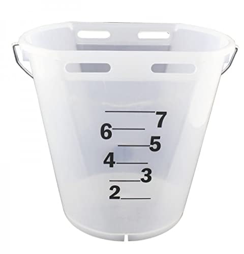 Gewa Kälbereimer Transparent 8 Liter, Kunststoff, Tränkeeimer für Kälber ✓ NEU: Transparente Farbe ✓ Mit Sauger, ✓ Ventil ✓ Halterung
