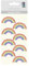 Ursus 75070035 - Design Sticker, Regenbogen, 8 Stück, selbstklebend, einfach von der Folie abzuziehen, ideal geeignet für Scrapbooking, Kartengestaltung und zur Dekoration