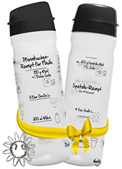 Spätzle-Shaker Shaker-Set (ANTHRAZIT) mit 875ml-Pfannkuchen-Shaker + 4-Portionen-Spätzle-Shaker Teigmixer mit Spätzlepresse und Portionierer Patentiert Made in Germany