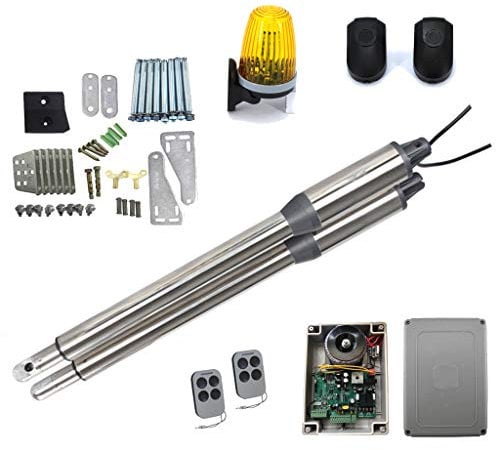KIT AUTOMAZIONE CANCELLO BATTENTE 2 ANTE MOTORE APRICANCELLO ELETTRICO 24 V 220V (250 Kg Per Anta 40 W 24 V)