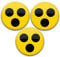 stylebutton 3er Set Blindenabzeichen aus Metall | Blindenanstecker | Blindenplakette mit Sicherheitsnadel | 3 Punkte (3 Punkte ⌀ 37 mm)