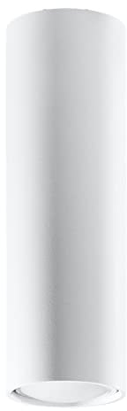 SOLLUX lighting Deckenlampe Deckenleuchte Deckenstrahler Stahl - 1 Flammig 20 cm - LED Lampe Glühbirne - Weiß Lagos