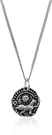 Made by Nami Herren Surfer Halskette mit Anhänger - 60 cm Herren Silber-Kette Edelstahl 925 Silber - Handmade Glieder-Kette - Männer-Kette - Geschenk Geburtstag für Ihn (Silver Maya)