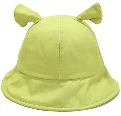 YAMEE Shrek Fischerhut für Damen und Herren, Sommer, Reisen, Strand, Sonnenhüte im Freien, lustiger Cosplay-Hut, grün, One size