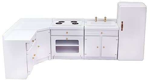 Puppenhaus Küchenmöbel Set 1/12 Holz Miniatur Möbel Küchenschrank Kühlschrank Puppenhaus Miniaturen Esszimmer Möbel DIY Zubehör