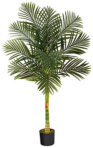 Nearly Natural 5ft. Golden Cane Artificial Palm Tree