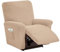 LIFEDX Sesselbezug Relaxsessel Stretchhusse für Relaxsessel 4-Teilig,Stretch Sesselschoner Relaxsessel mit Taschen,Elastisch Recliner Sesselbezug für Fernsehsessel Liege Sessel- Khaki||1 Seater
