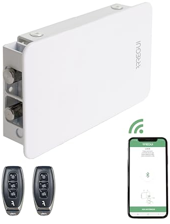 ARREGUI KAMO CI20BRC Cerradura de Seguridad Invisible para Puerta Control con Smartphone y Mando | Antirrobo | Anti Okupas | Cerradura Electrónica para Puerta con Bluetooth | Cerrojo Interior | Blanco