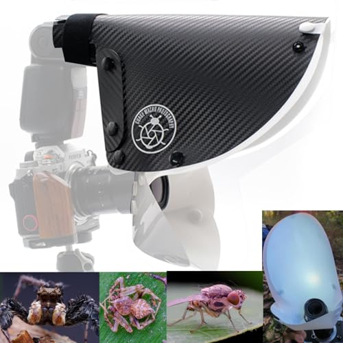 Gua'ge-Makro-Blitzdiffusor-Softbox in Kleiner Größe, Makrofotografie-Hufeisen-Gegenlichtblende für Insekten, Blumen und detailliertere Fotografie (kleine Größe)