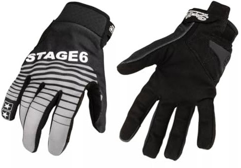 Stage6 Handschoenen Street Pure zwart/grijs maat L | geeignet für den | hochwertigen | Abriebfestigkeit | Reißfestigkeit | Aufprallschutz | Ergonomisch |