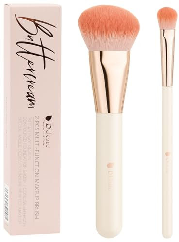 DUcare Pinceau Fond de Teint Pinceau Anti-cernes Pinceaux Maquillages Professionnels Kabuki - Parfait Pour le Mélange Liquide, Crème ou Poudre Sans Défaut Poils Denses Synthétiques