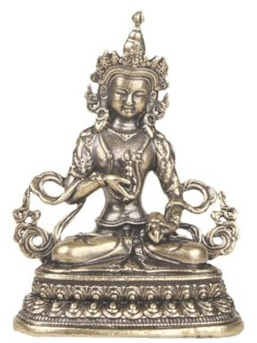 MKYKDY Retro Messing Vajrasattva Buddha Statue Schreibtischdekoration, tibetische religiöse Statue, Bodhisattva Kunsthandwerk Heimdekor Kunsthandwerk