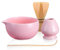 4pcs Matcha Whisk Set, Matcha Kit, Matcha Whisk and Bowl, Matcha Whisk Holder, Spout, Matcha Tea Set, Pink Matcha Set for Matcha Tea Ceremony