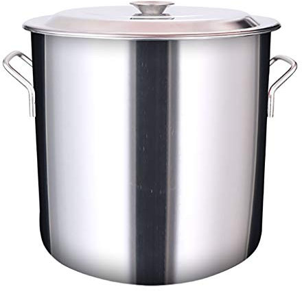GXXINGIN Suppentopf, Suppentopf aus Edelstahl für Gewerbe/Haushalt, mit Deckel, Eintopftopf, für Gasherd/Induktionsherd (10–90 l) Suppentopf (Größe: 6 l)
