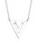 Elli Halskette Silber 925 Doppel Dreieck Triangel V Anhänger Kette Damen Schmuck Geschenke für Frauen Mädchen Mama Freundin, Geo Silberkette Länge 45 cm
